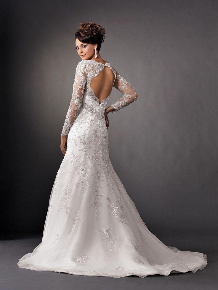 Backless Dresses - Long Sleeve Lace Wedding Gowns #2066098 - Weddbook